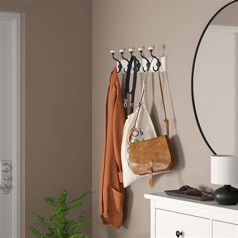 LANDKRABBA rack with 5 hooks, white, 50 cm (19 ¾") - IKEA
