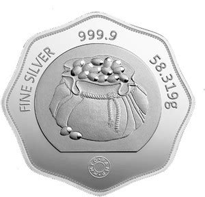 Aashirwad 5 Tola S 999 58.319 g Silver Coin Price in India - Buy ...