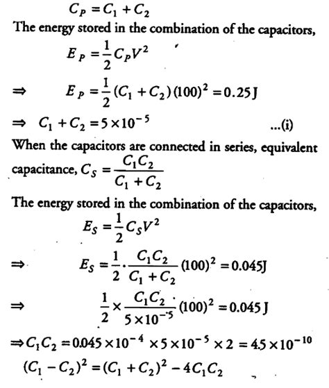 Two capacitors of unknown capacitances - CBSE Class 12 Physics - Learn ...