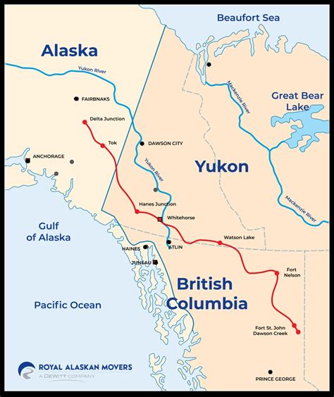 Map Of Alaska Highway British Columbia