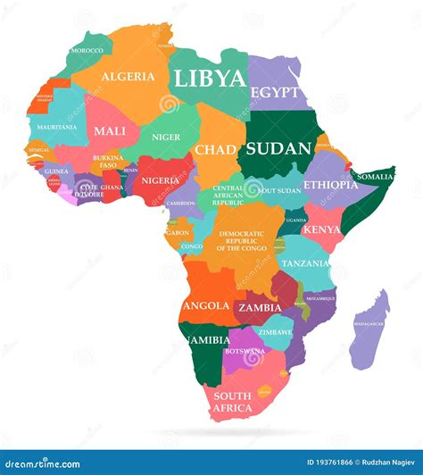 Continent Of Africa Map Africa Continent Printable Handouts With