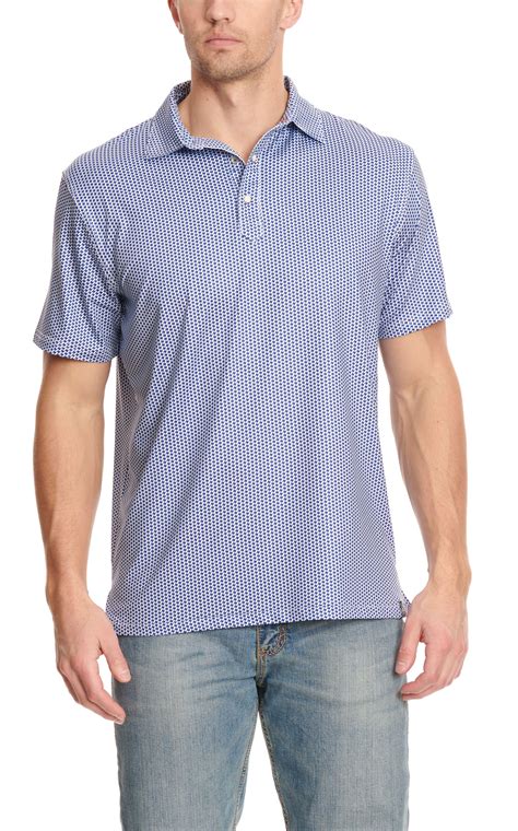 Rafter C Men's ProFlex45 Royal Blue Texas Geo Print Short Sleeve Snap ...