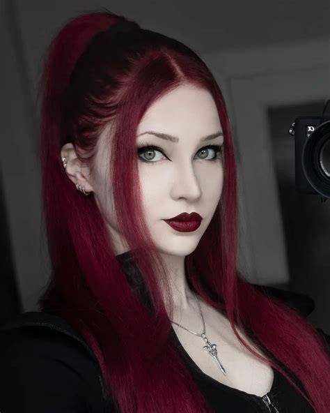 Anastasia E.G. on Instagram: "👤 #anydeath #selfie #redhead #gothic ...