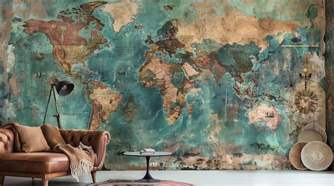 Detailed World Map for Wall 的图像结果