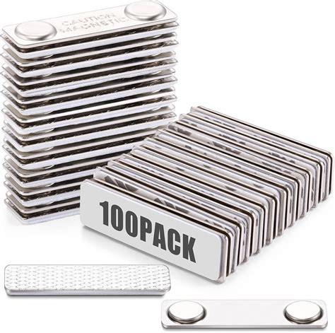 100 Sets Magnetic Name Tags Name Tag Magnet Adhesive Badge Magnets ...