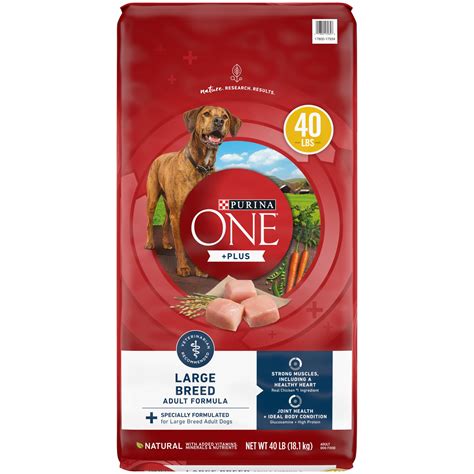 Buy Purina ONE Natural Large Breed Adult Dry Dog Food, Plus Formula, 40 ...