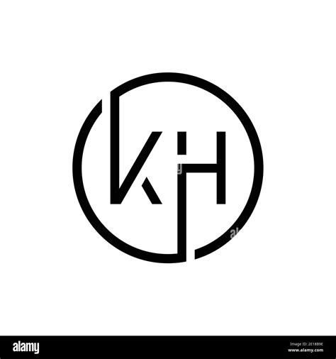 Kh logo monogram with emblem shield design Vector Image