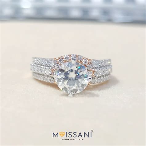 Moissanite Solitaire Cocktail Ring - LR00388-Moissani.in