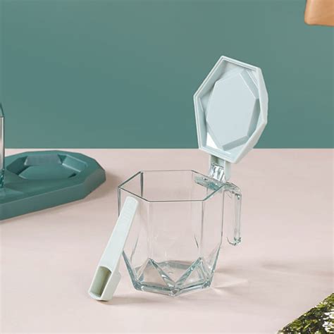 Set of 3 Spice Jars With Spoons Green Online - Premium Spice Jar | Nestasia