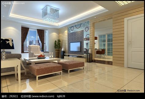 现代简约客厅设计高清图片下载_红动中国