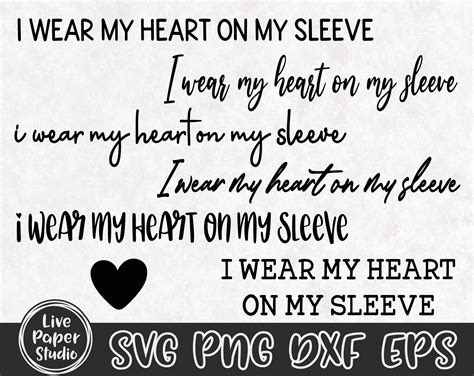 I Wear My Heart on My Sleeve SVG PNG Mama Shirt SVG - Etsy Canada