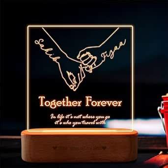 Buy ZOCI VOCI Wood Anniversary Gift Personalized 3D Illusion Heart LED ...