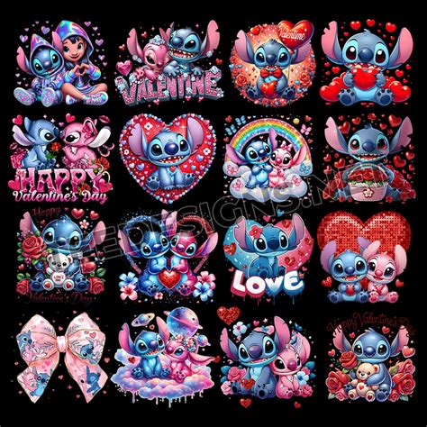 20 Stitch Valentine's Day Designs PNG – Tee Designs