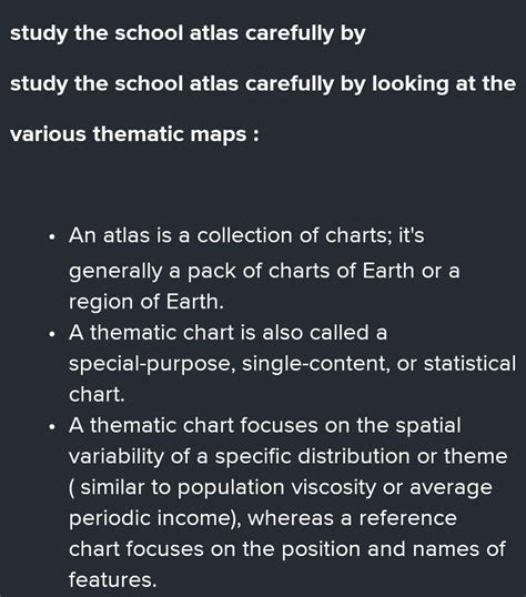 how to study school atlas carefully by looking at various thematic maps ...