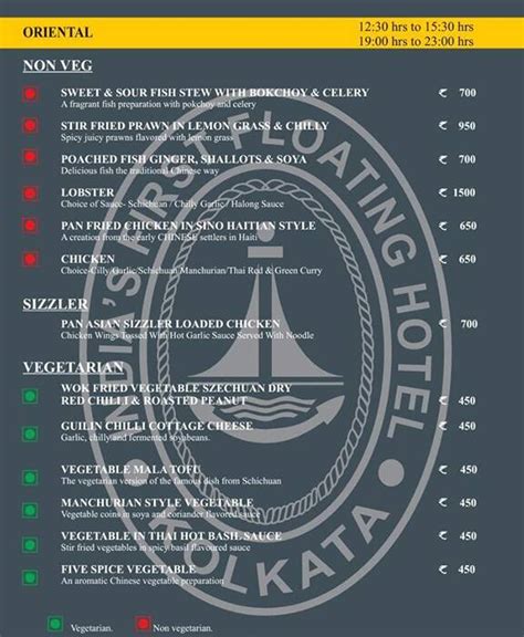 Menu at The Bridge Bistro Bar Polo Floatel, Kolkata