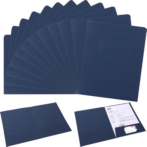 Two Pocket Folder, Paper Pocket Folders with Business Card Slot, Poly ...