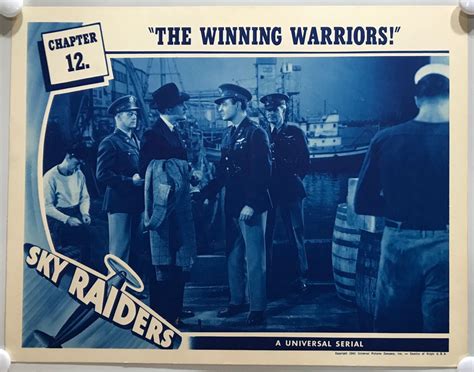 ORIGINAL SERIAL LOBBY CARD - SKY RAIDERS (c) - 1941 - scene card - Ch ...