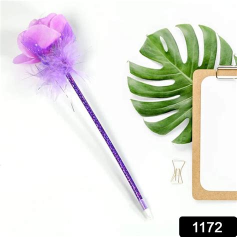 FASHION ROSE FLOWER & STAR DESIGN BALL PEN SMOOTH WRITING FOR WEDDING ...
