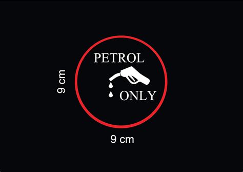 ISEE 360® Petrol Sticker for Car Fuel Lid Petrol Only Fuel Red and ...