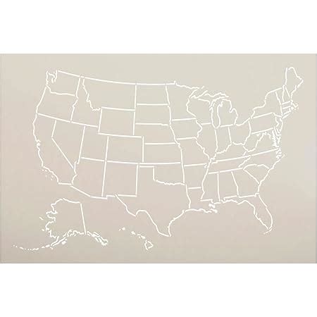 Outline of US States Map Stencil by StudioR12 - India | Ubuy