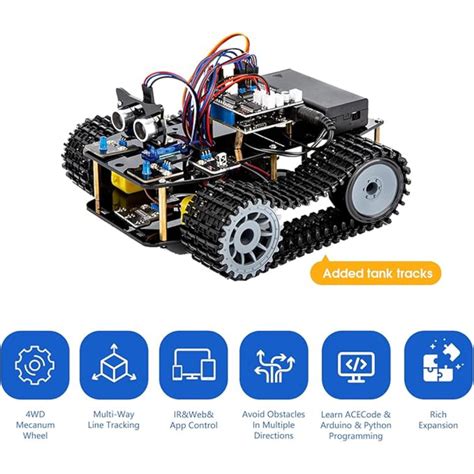 Buy ACEBOTT ESP32 Tank Robot Car Expansion Pack For QD001 – REES52