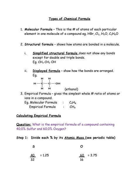 Image result for Chemical Formula Examples