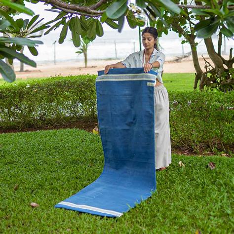 Ayurvidya - Herbal Dyed Organic Cotton Yoga Rug Mat – Yaazh India