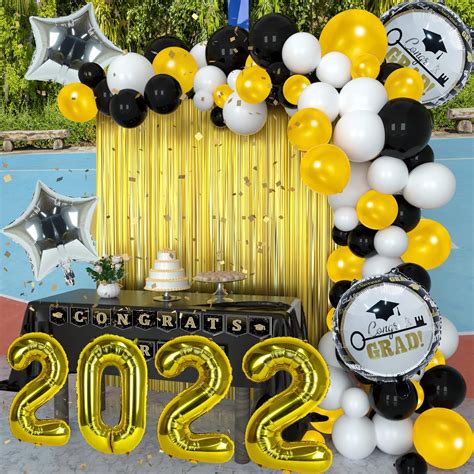 ATFUNSHOP Graduation Party Decorations 2022 Gold and Black India | Ubuy