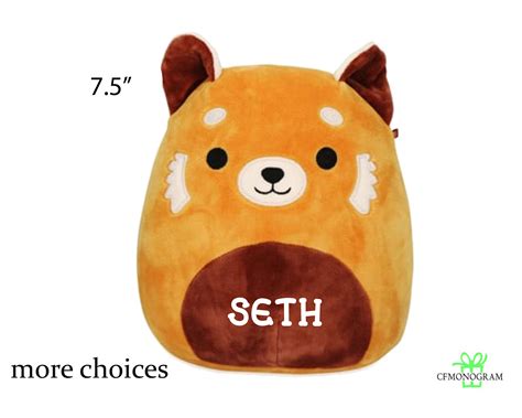 Personalized Squishmallow Seth Red Panda 7.5 Inch Pink - Etsy Ireland