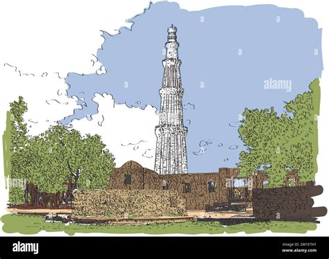 How To Draw Easy Qutub Minar