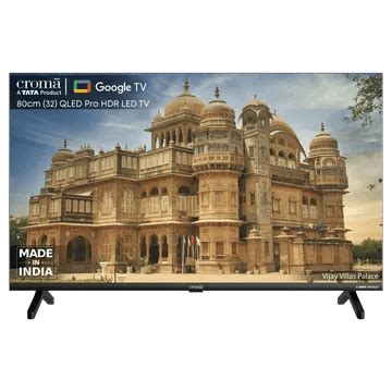 Croma 80 cm (32 inch) HD Ready QLED Pro Smart Google TV with Dolby ...