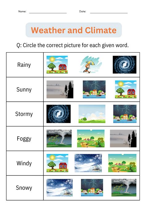 Printable Weather and Climate Activities Worksheet - Earth Science for Grade 1 | Made By Teachers