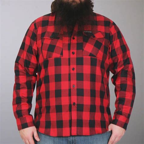 Red and Black Long Sleeve Flannel Shirt – Military Republic
