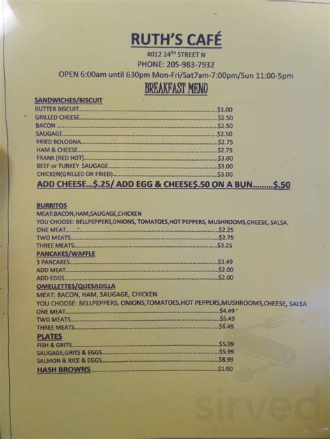 Ruth's Cafe in Birmingham, Alabama, United States