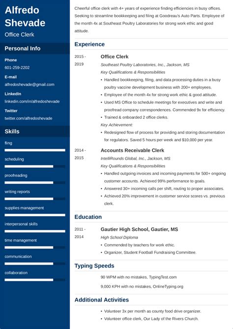 Office Clerk Resume—Example, Job Description & Skills