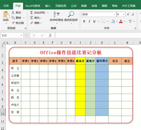 如何用Excel制作比赛自动评分系统？4个公式、5个函数轻松搞定