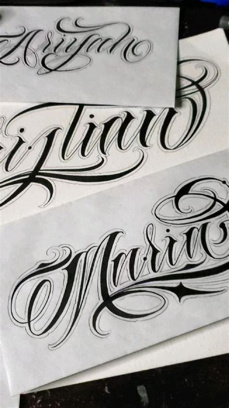 Image result for Script Tattoo Lettering