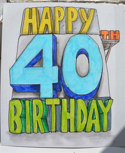 40Th Birthday Cards Printable - Printable New Year Banners