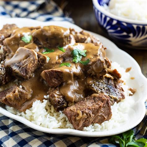 Crock Pot Beef Tips with Gravy - Spicy Southern Kitchen