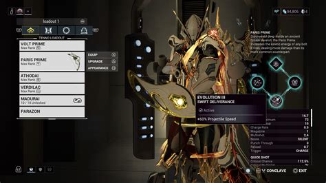 Paris prime build I came up with probably hot garbage : r/Warframe