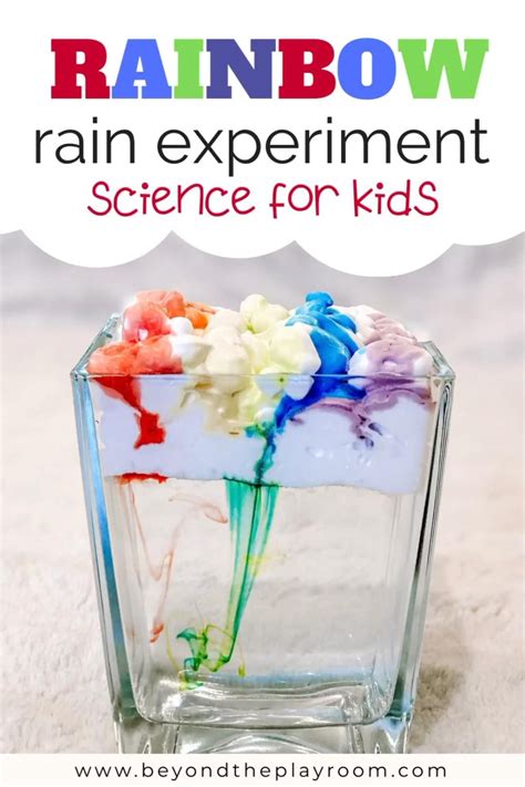 Rainbow rain clouds science experiment for kids – Artofit