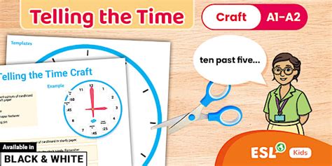 ESL Telling the Time Craft [Kids, A1-A2]