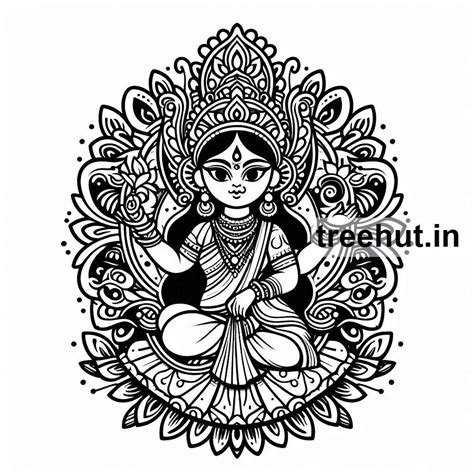 Durga Puja Coloring Pages, Navratri Coloring Pages