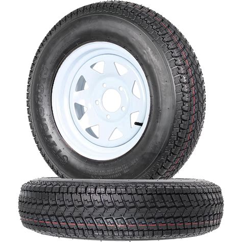 Telyswee Set of 2 Trailer Tires with 13" Rims ST175/80D13 175 80 13 ...