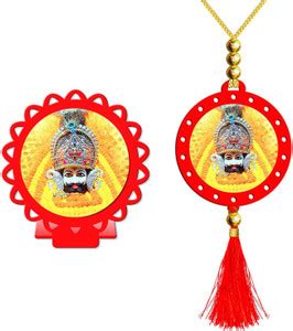 SANBIA Khatu Shyam Baba Barbarik Khatunath Red Car Dashboard Idol & Car ...