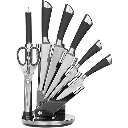 Buy AGARO Galaxy 9 Pcs Kitchen Knife Set with Wooden Case, 7 Knives, 1 ...