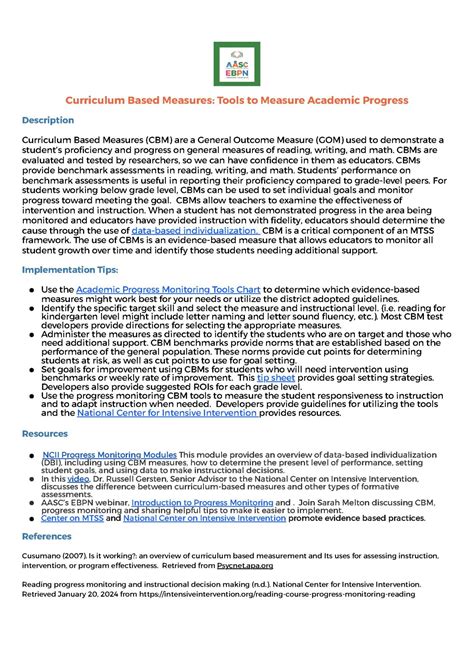 Curriculum Based Measurement