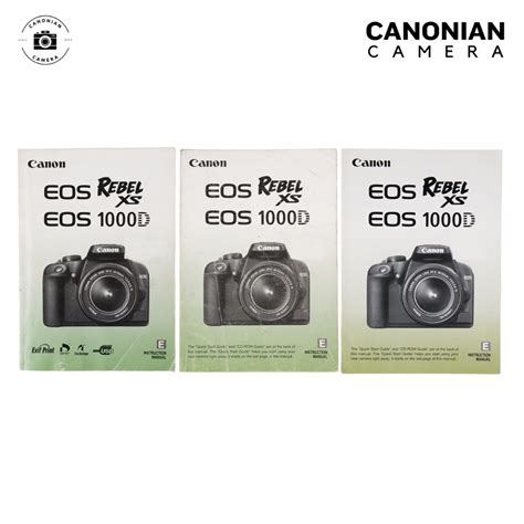 Jual Buku Panduan Kamera Canon Rebel XS 1000D | Shopee Indonesia