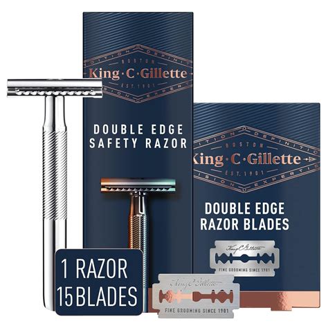Amazon.com: King C. Gillette Safety Razor with Chrome Plated Handle and ...