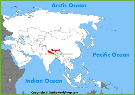 Nepal location on the Asia map - Ontheworldmap.com